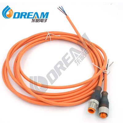 quality  DREAM START M12 Sensor Cable Multifunction 3-Pin Electrical Connector Terminal With 3-Pin LED Light Strip Wire 10A Rated Power factory