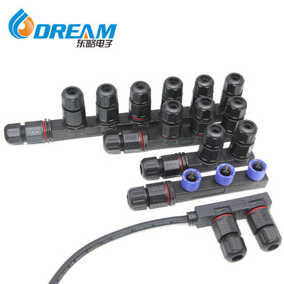 quality  DREAM START M16 Screw Fixing IP67 Assembly Wire Waterproof Splitter Connector 2 Pin factory