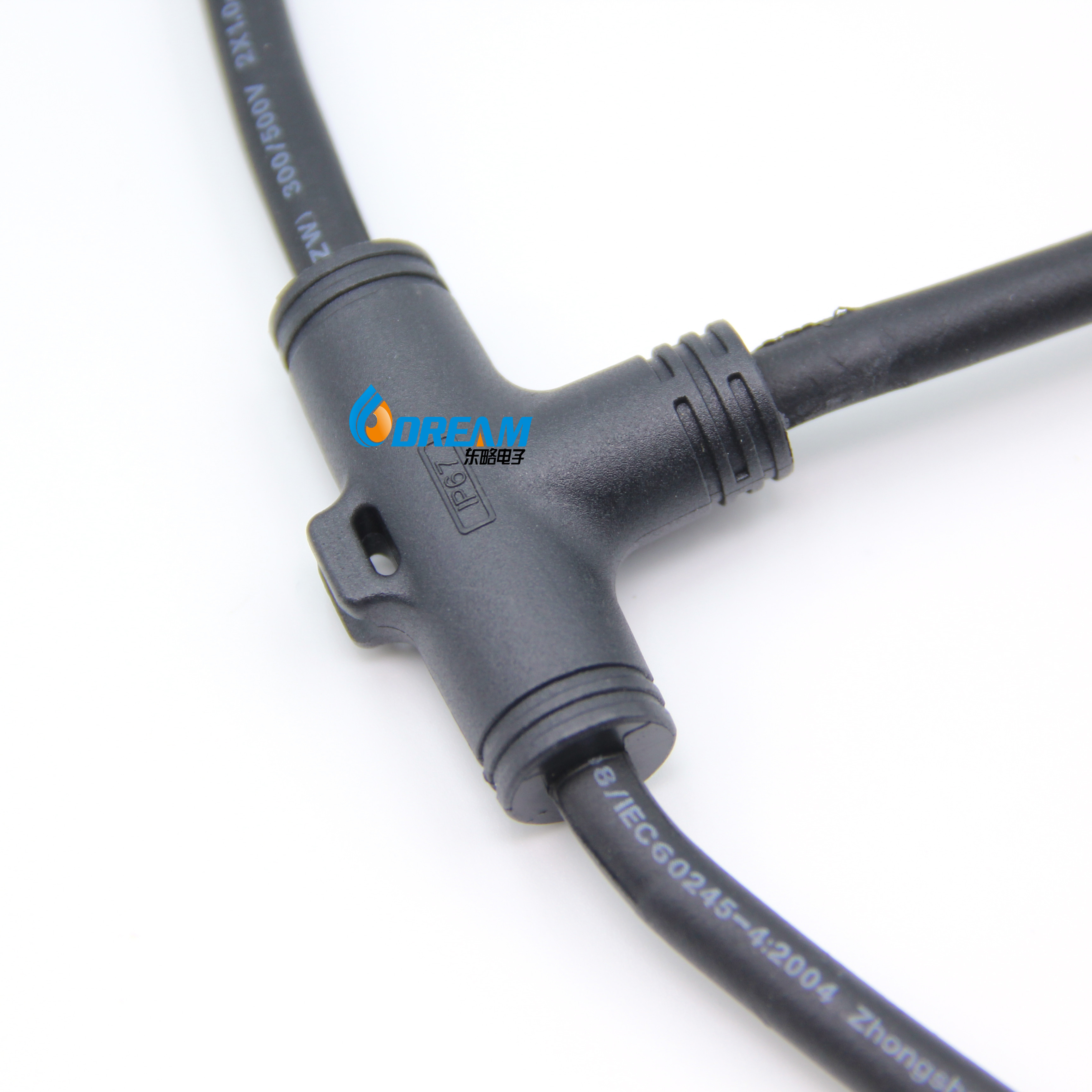 3 Way Waterproof T-Type Electrical Connector IP67 Cable Tee Connector