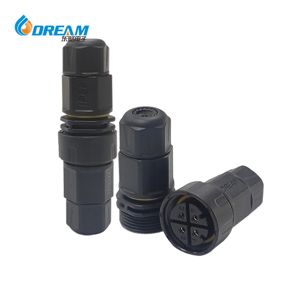 M16 Series Assembly Connector Waterproof Electrical 4Pin High Power ...